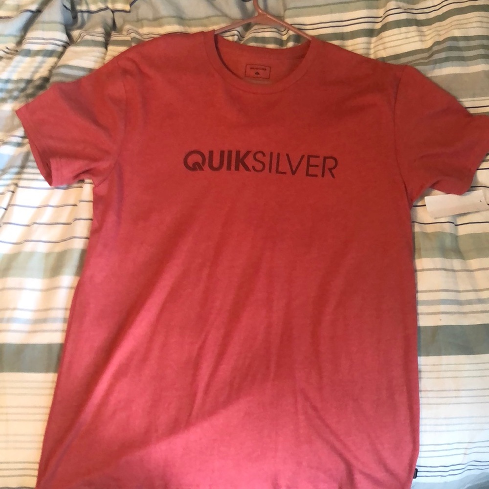 Quiksilver Red Salmon Color Tee (Brand New)